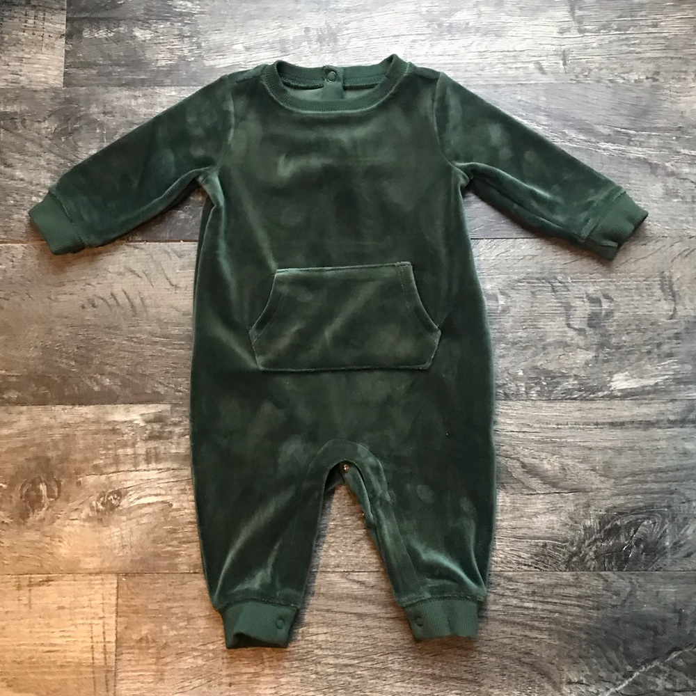 Emerald green velvet jumper